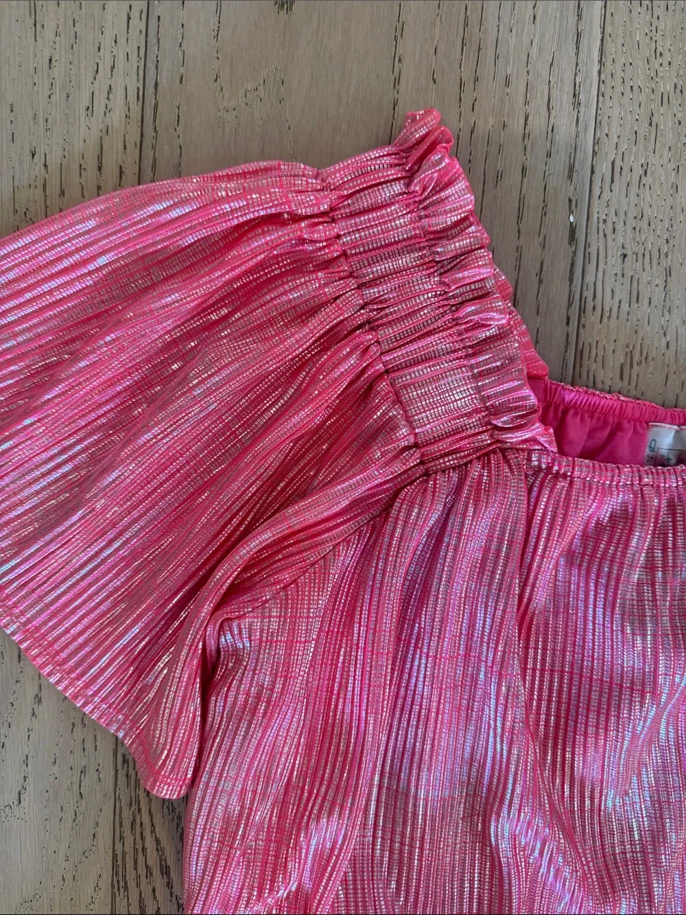 QUEEN OF SPARKLES Pink Metallic Girls Matching Set